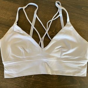 alo periwinkle sports bra